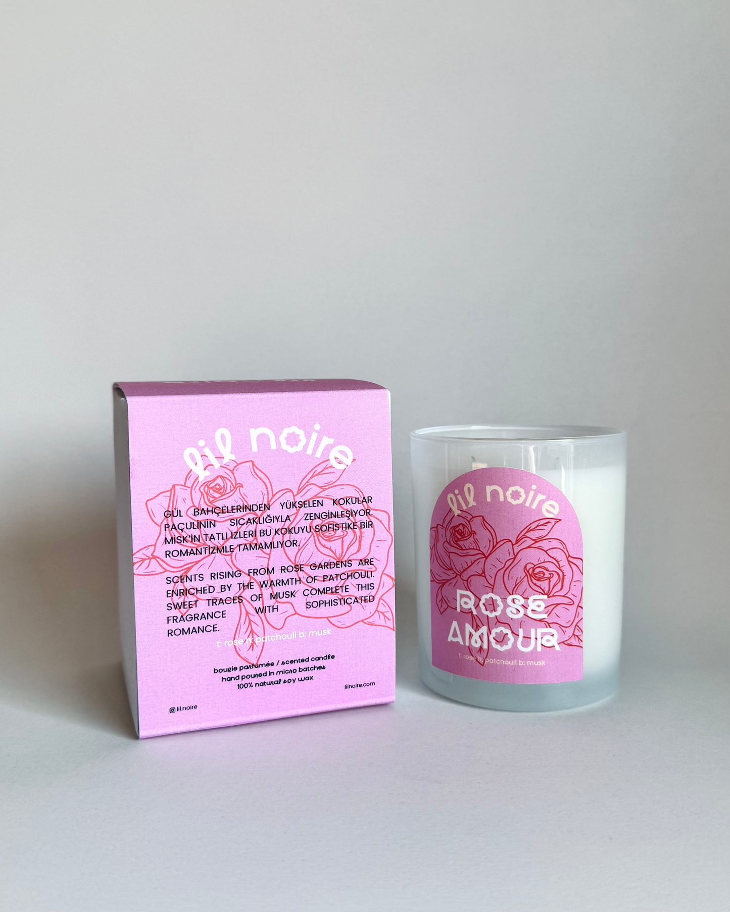 Rose Amour - Scented Soy Candle