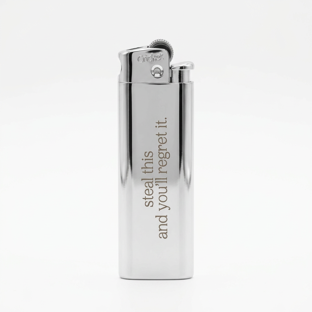 Chrome Lighters - steal this and you’ll regret it.